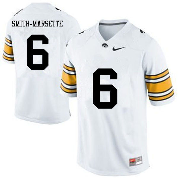 Men Iowa Hawkeyes #6 Ihmir Smith-Marsette College Football Jerseys-White